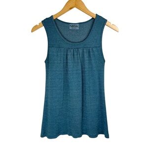 Michael Stars Womens Metallic Shimmer Swing Tank Top One Size Blue